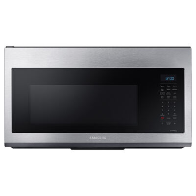 Samsung 30" 1.7 Cu. Ft. Over-the-Range Microwave with 10 Power Levels, 300 CFM & Sensor Cooking Controls - Stainless Steel | MC17T8000CS