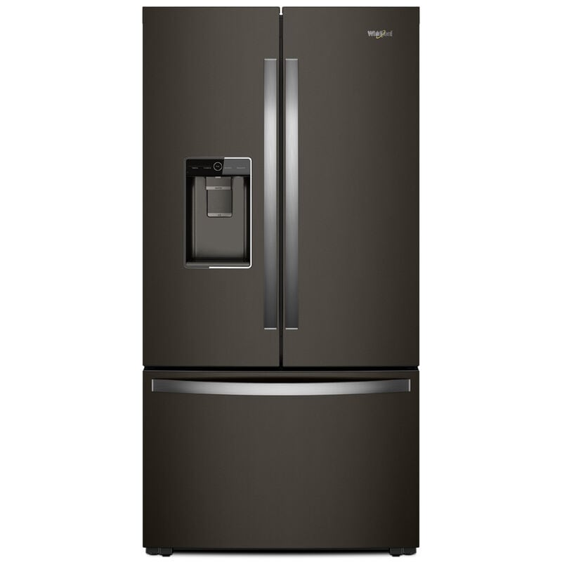 Whirlpool 36 in. 23.8 cu. ft. Counter Depth French Door Refrigerator with Ice & Water Dispenser - Black Stainless Steel, Black Stainless Steel, hires