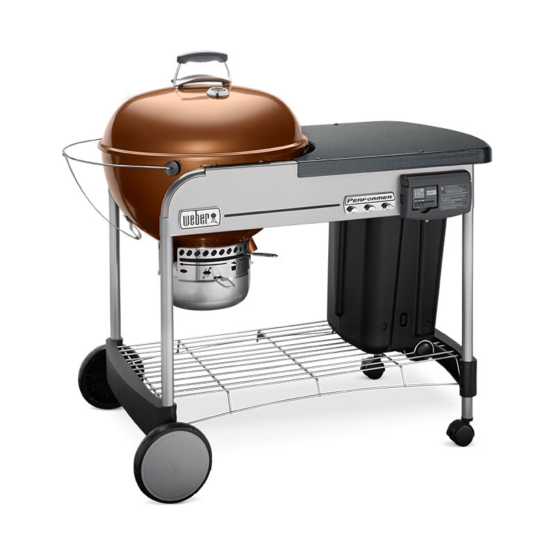 Weber Performer Deluxe Charcoal Grill Steel & Touch-N-Go Gas Ignition System - | P.C. Richard & Son