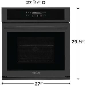 Frigidaire 27 in. 3.8 cu. ft. Electric Single Wall Oven With Standard Convection - Black, Black, hires