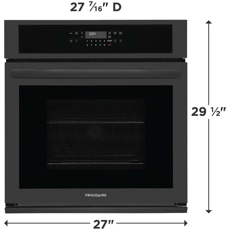 Frigidaire 27 in. 3.8 cu. ft. Electric Single Wall Oven With Standard Convection - Black, Black, hires