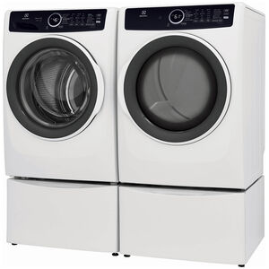Electrolux 400 Series 27 in. 8.0 cu. ft. Stackable Electric Dryer with 7 Dry Programs, 6 Dry Options, Sanitize Cycle & Wrinkle Care - White, White, hires