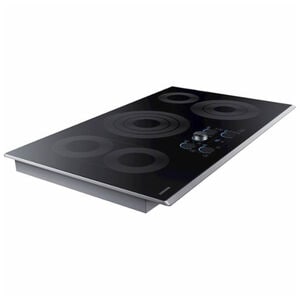 Samsung 36 in. 5-Burner Smart Electric Cooktop with Simmer Burner & Power Burner - Stainless Steel, Stainless Steel, hires