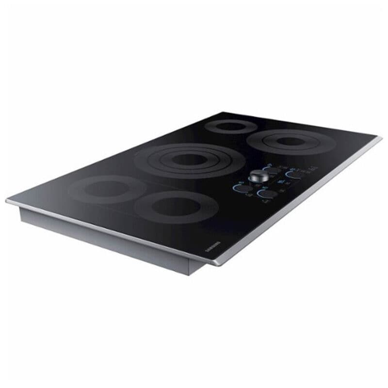 Samsung 36 in. 5-Burner Smart Electric Cooktop with Simmer Burner & Power Burner - Stainless Steel, Stainless Steel, hires