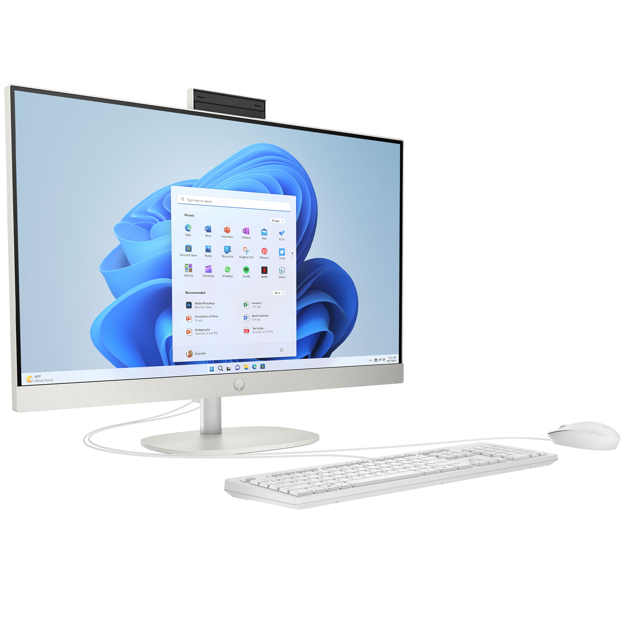 HP 23.8 in. Touch Screen All-in-One Desktop with AMD Athlon Silver