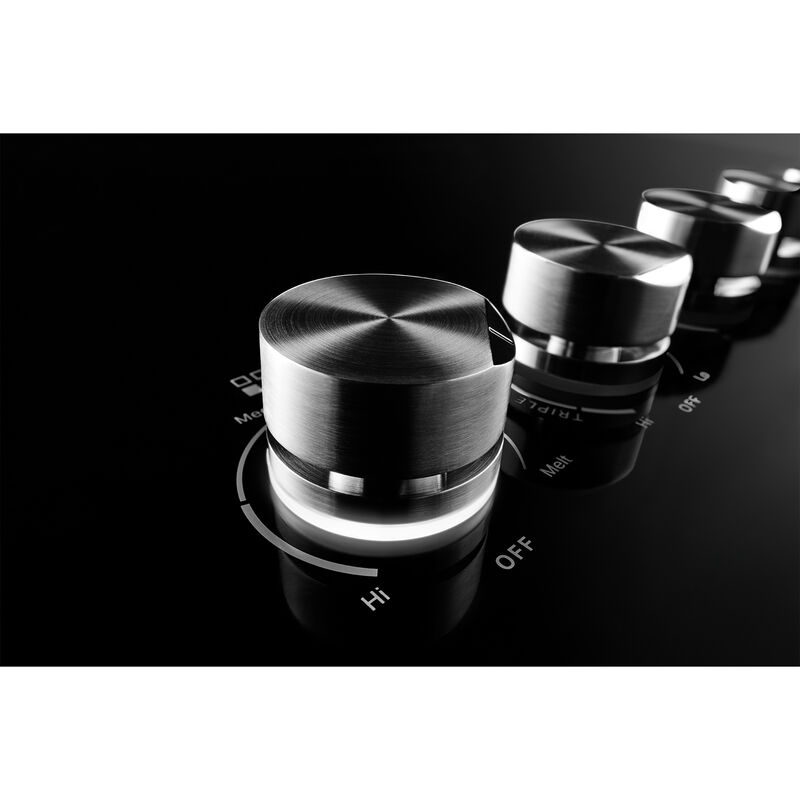 JennAir Lustre Stainless 30 in. 4-Burner Electric Cooktop with Simmer Burner & Power Burner - Stainless Steel, , hires