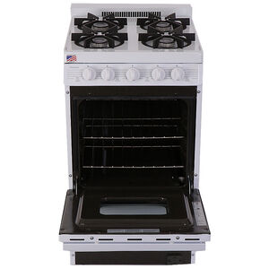 Premier 20 in. 2.4 cu. ft. Gas Range with 4 Sealed Burners - White, , hires