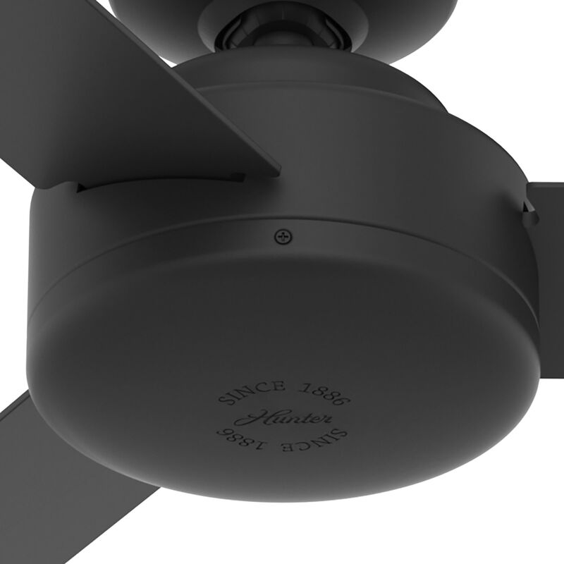 Hunter 52" Presto Ceiling Fan and Wall Control - Matte Black, Matte Black, hires