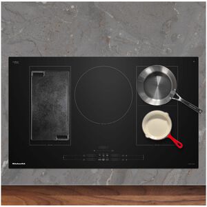 KitchenAid 36 in. 5-Burner Smart Induction Cooktop with Simmer Burner & Power Burner - Stainless Steel, , hires
