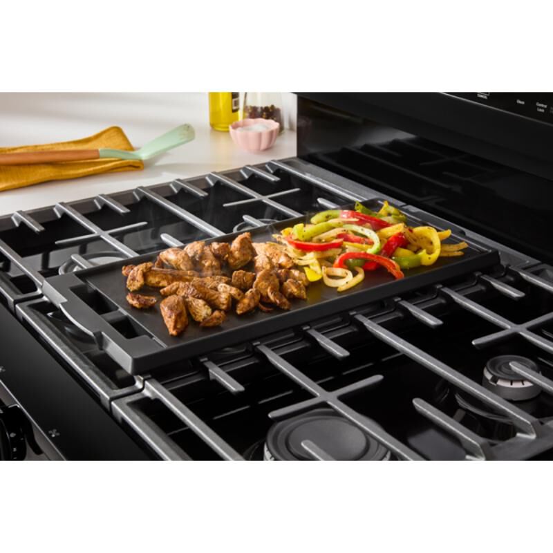 Whirlpool 30 in. 5.0 cu. ft. Air-Fry Standard Convection Gas Range with 5 Sealed Burners - Black, , hires