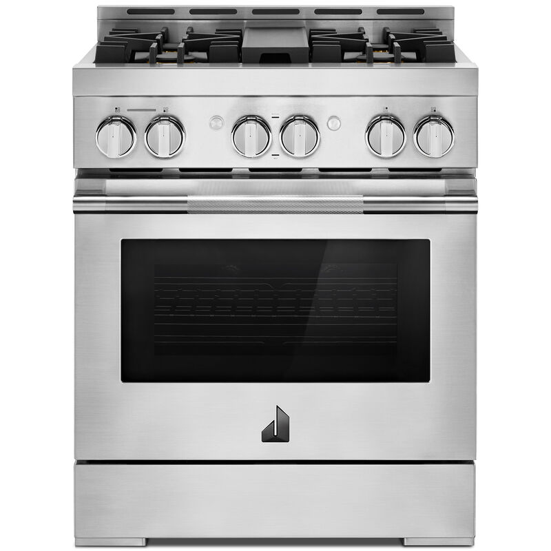 Jennair Rise 30 Freestanding Gas Range With 4 Sealed Burners 1 Cu Ft Single Oven Broiler Drawer Stainless Steel P C Richard Son - Jenn Air 30 Inch Single Gas Wall Oven Black