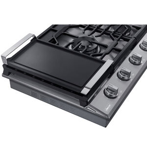 Dacor Transitional 30 in. 5-Burner Smart Natural Gas Cooktop with Griddle, Simmer Burner & Power Burner - Silver Stainless, , hires