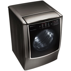 LG Signature 29 in. 9.0 cu. ft. Electric Dryer with TurboSteam Technology & Sensor Dry - Black Stainless Steel, , hires