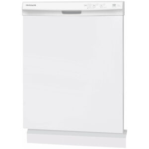 Frigidaire 24 in. Built-In Dishwasher with Front Control, 54 dBA Sound Level, 14 Place Settings, 4 Wash Cycles & Sanitize Cycle - White, White, hires