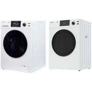 Equator Advanced 24 in. 2.47 cu. ft. Electric Front Load Laundry Center with Sensor Dry, Pet & Sanitize Cycle - White, , hires
