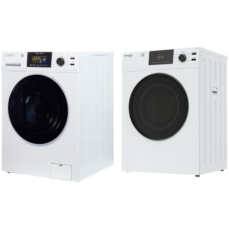 Equator Advanced 24 in. 2.47 cu. ft. Electric Front Load Laundry Center with Sensor Dry, Pet & Sanitize Cycle - White, , hires