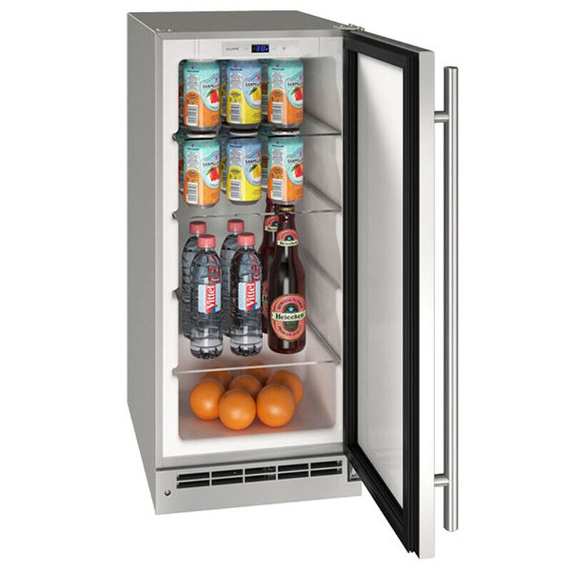 U-Line Outdoor Collection 15 in. 3.1 cu. ft. Outdoor Undercounter Refrigerator - Stainless Steel, , hires