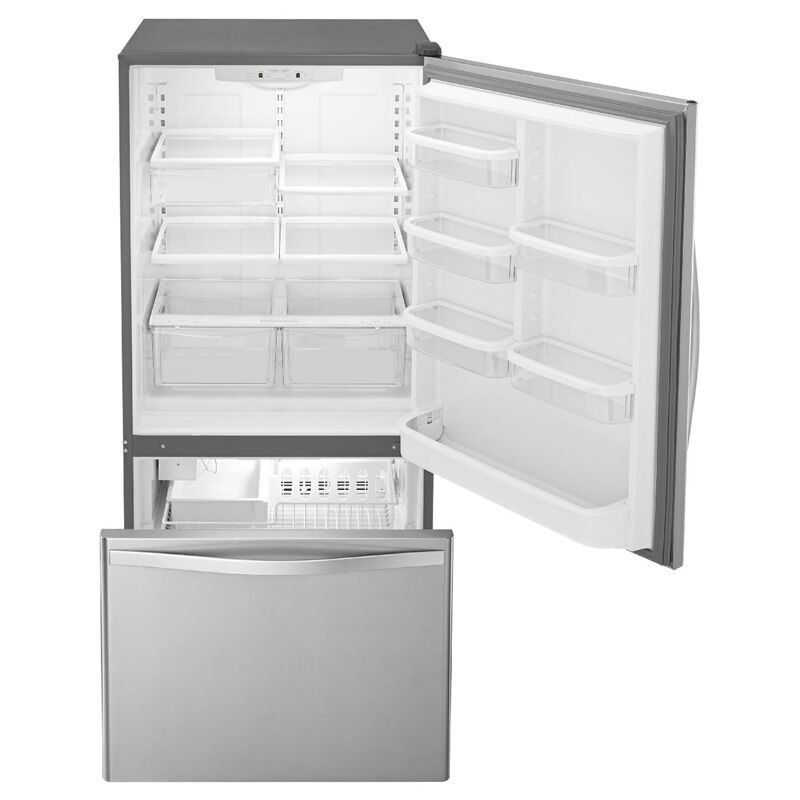 Whirlpool 33 in. 22.1 cu. ft. Bottom Freezer Refrigerator with Ice Maker - Stainless Steel, Stainless Steel, hires
