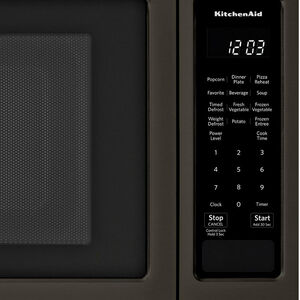 KitchenAid 22 in. 1.6 cu.ft Countertop Microwave with 10 Power Levels & Sensor Cooking Controls - Black Stainless Steel with PrintShield Finish, Black Stainless Steel with PrintShield Finish, hires