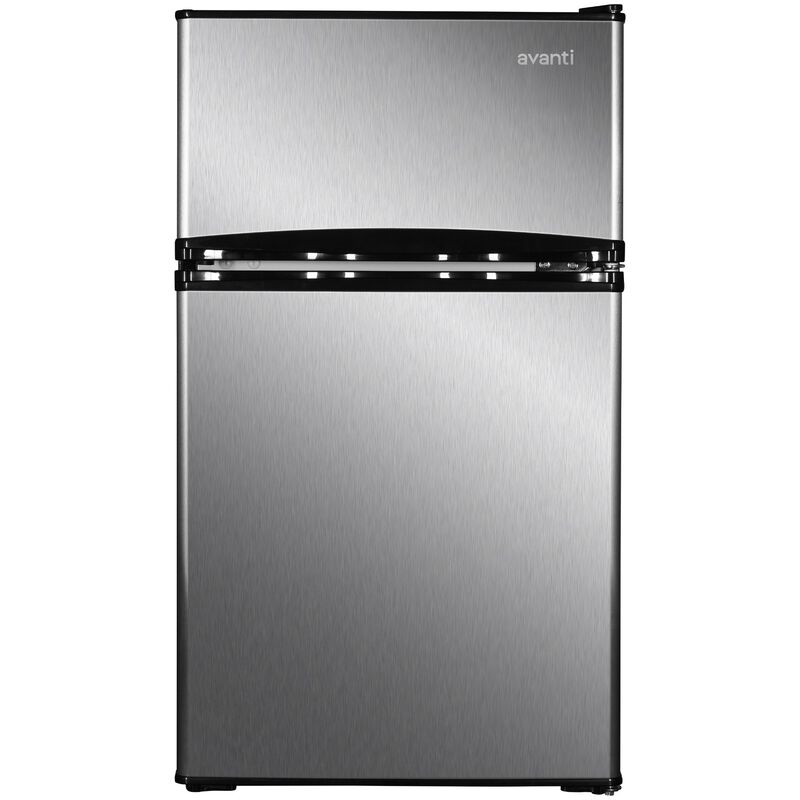 Avanti 19 in. 3.1 cu. ft. Mini Fridge with Top Freezer - Stainless Steel, Stainless Steel, hires