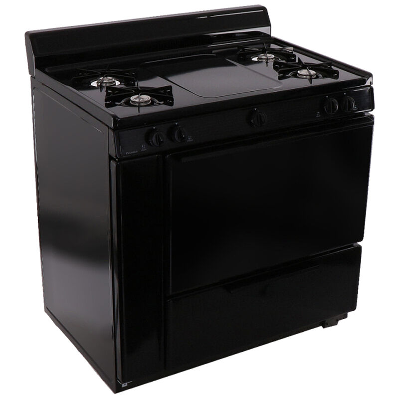 Premier 36 in. 3.9 cu. ft. Gas Range with Open Burners - Black, , hires