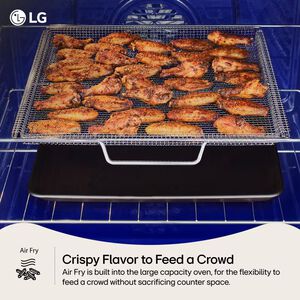 LG 30 in. 6.3 cu. ft. Smart Air-Fry True European Convection Electric Range with Radiant Burners Stainless Steel, , hires