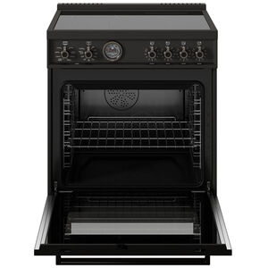 Bertazzoni Professional Series 30 in. 4.6 cu. ft. Air Fry Convection Oven Freestanding Electric Range with 4 Induction Zones - Carbon, , hires