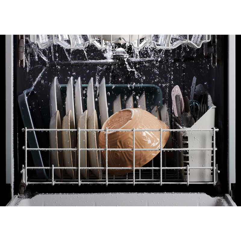 Whirlpool 24 in. Front Control Dishwasher with 57 dBa Sound Level & Pocket - Black, Black, hires