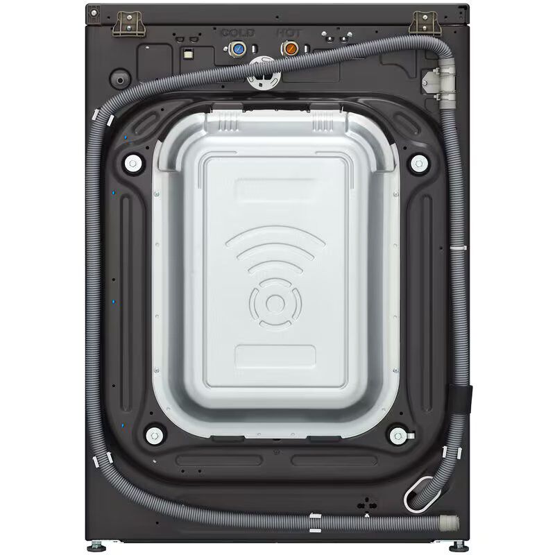 LG 27 in. 5.0 cu. ft. Front Loading Smart Washer with 25 Wash Programs, 19 Wash Options, Sanitize Cycle, Steam Wash & Self Clean - Black Steel, , hires