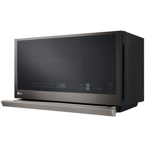 LG 30 in. 2.1 cu. ft. 1050W Smart Over-the-Range Microwave with 400 CFM & Sensor Cooking - PrintProof Black Stainless Steel, PrintProof Black Stainless Steel, hires