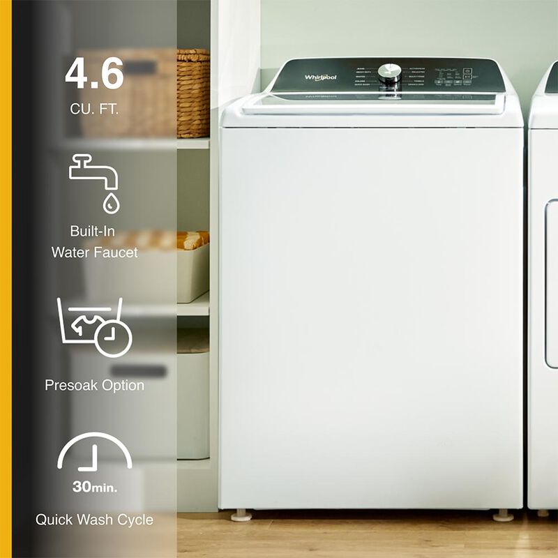 Whirlpool 28 in. 4.6 cu. ft. Top Load Washer - White, , hires
