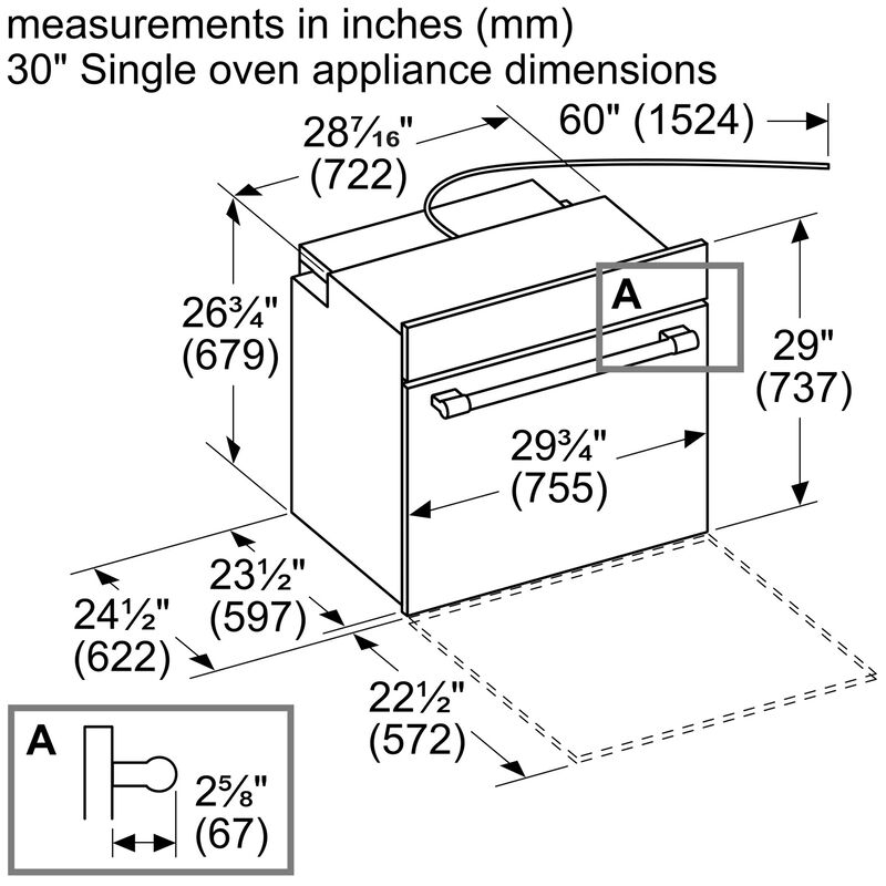 Thermador Masterpiece Series 30 in. 4.6 cu. ft. Smart Electric Single Wall Oven with True European Convection - Stainless Steel, , hires
