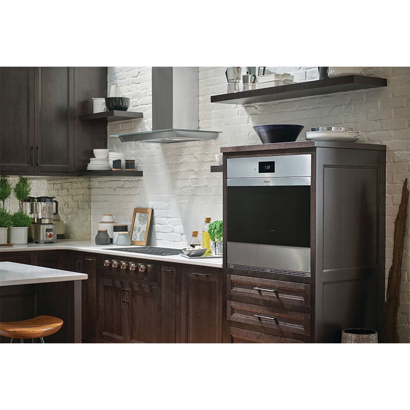 Wolf 36 in. Convertible Chimney Style Range Hood with 3 Fan Speeds & 2 LED Lights - Stainless Steel, , hires