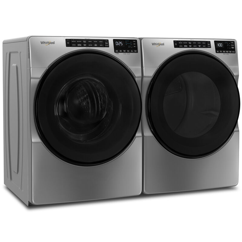 Whirlpool 27 in. 7.4 cu. ft. Electric Dryer with 37 Dryer Programs, 7 Dry Options, Sanitize Cycle, Wrinkle Care & Sensor Dry - Chrome Shadow, Chrome Shadow, hires