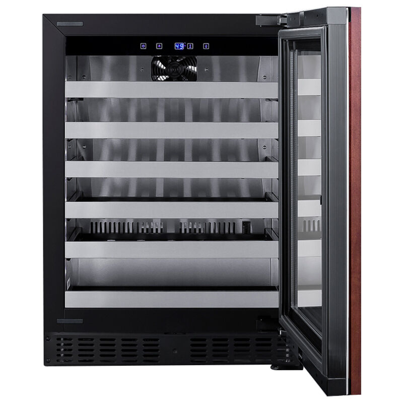 Summit 24 in. 3.2 cu. ft. Compact Built-In/Freestanding Wine Cooler with 33 Bottle Capacity, Single Temperature Zone & Digital Control - Custom Panel Ready, , hires