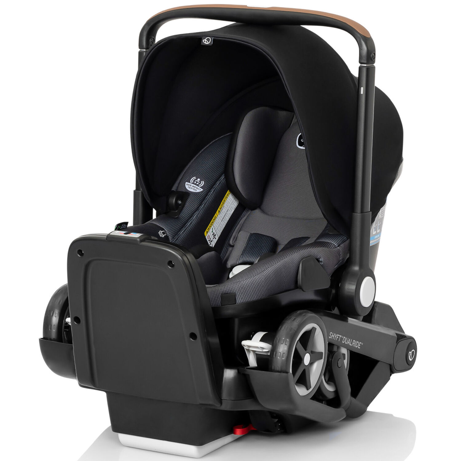 Evenflo Shyft DualRide with Carryall Storage Infant Car Seat Stroller Combo Boone Gray P.C. Richard Son