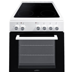 Summit 20 in. 1.8 cu. ft. Standard Convection Slide-In Electric Range with Smoothtop Burners - White, , hires