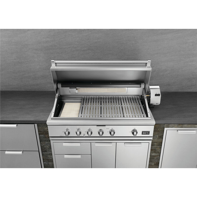 DCS Series 7 48 in. 4-Burner Built-In Natural Gas Grill with Rotisserie & Smoke Box - Stainless Steel, , hires