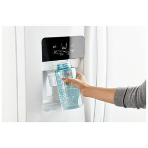 Whirlpool 36 in. 24.5 cu. ft. Side by Side Refrigerator with Ice & Water Dispenser - White, White, hires