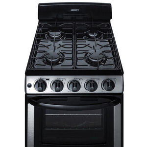 Summit 20 in. 2.3 cu. ft. Gas Range with 4 Sealed Burners - Stainless Steel, , hires