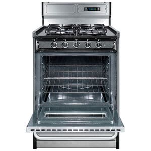 Summit 24 in. 2.9 cu. ft. Gas Range with 4 Sealed Burners - Stainless Steel, , hires