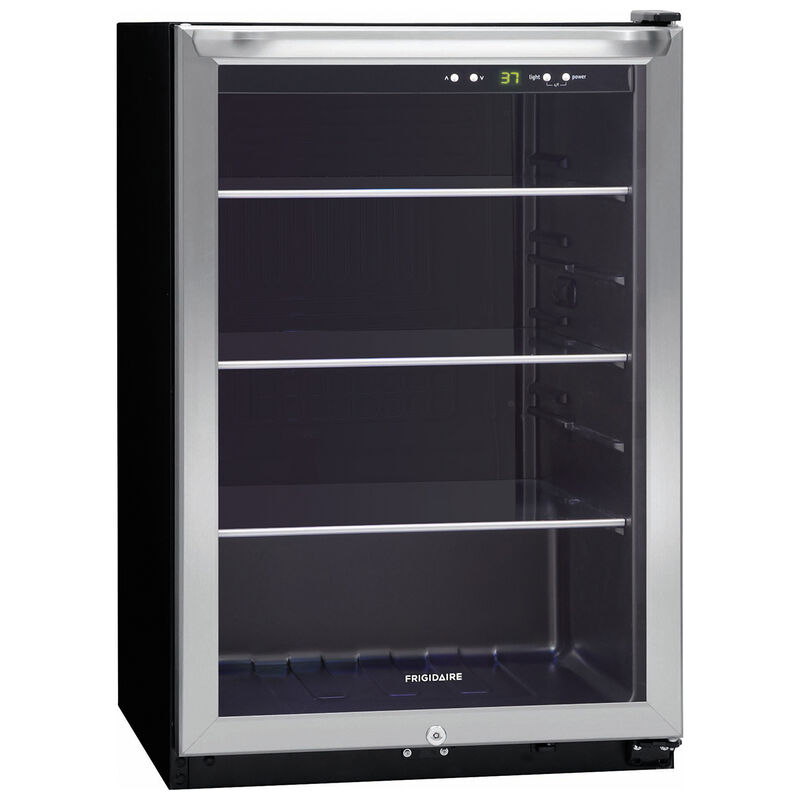 Frigidaire 22 in. 4.6 cu. ft. Compact Beverage Center with Adjustable Shelves & Digital Control - Stainless Steel, , hires