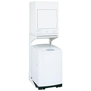 GE Spacemaker 24 in. 3.6 cu. ft. Stackable Stationary Electric Dryer for 240-Volt Outlets - White, , hires