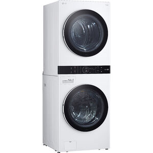 LG 27 in. WashTower with 4.5 cu. ft. Washer with 10 Wash Programs & 7.4 cu. ft. Gas Dryer with 9 Dryer Programs, Sensor Dry & Wrinkle Care - White, White, hires
