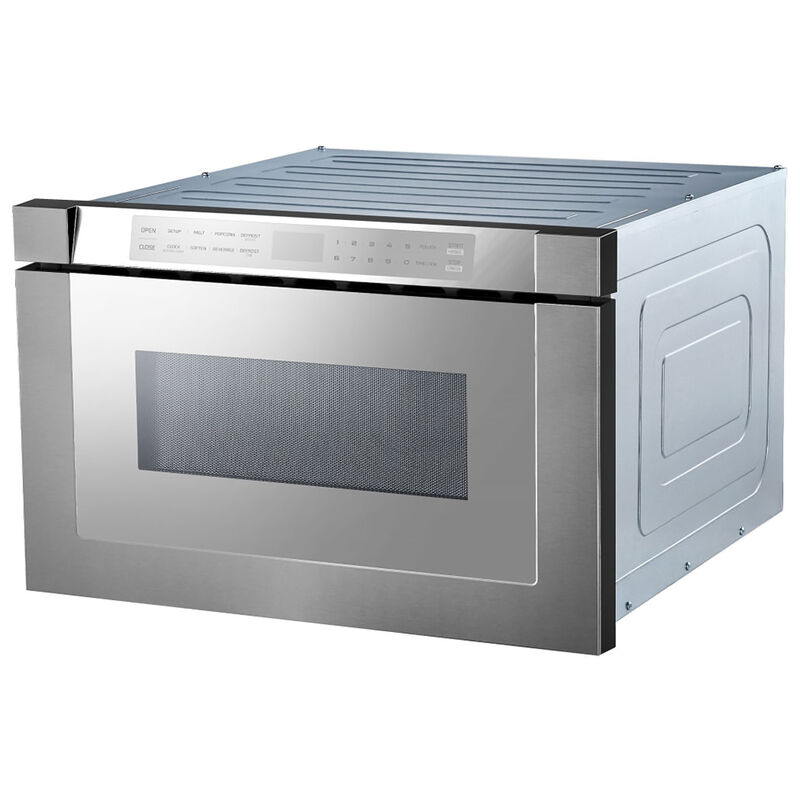 XO 24 in. 1.2 cu. ft. 1000W Drawer Microwave with Sensor Cooking - Silver Mirror, Silver Mirror, hires
