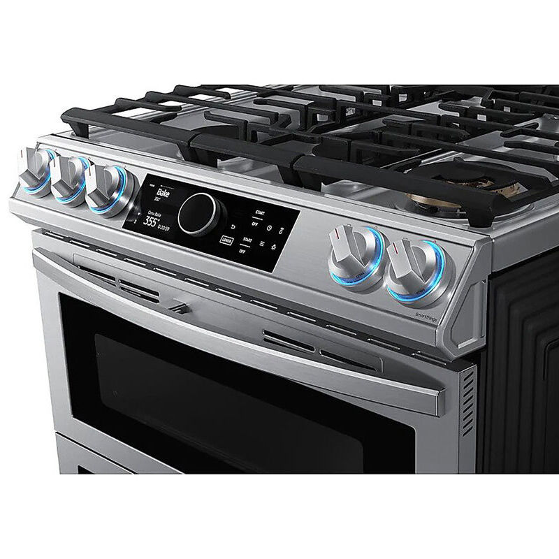 Samsung NY63T8751SS 30 Inch Slide-in Dual Fuel Smart Range with 5