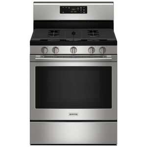 Maytag 30 in. 5.0 cu. ft. Oven Freestanding Gas Range with 5 Sealed Burners - Fingerprint Resistant Stainless Steel, , hires