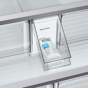 Samsung Bespoke 36 in. 30.1 cu. ft. Smart French Door Refrigerator with Beverage Center & Internal Water Dispenser - White Glass, White Glass, hires
