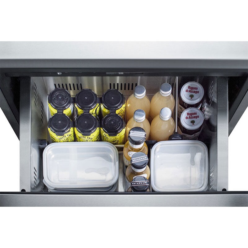 Summit 24 in. 4.8 cu. ft. Outdoor Double Refrigerator Drawers - Custom Panel Ready, , hires
