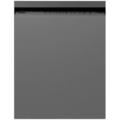 Bosch 100 Series Plus 24 in. Smart Built-In Dishwasher with Front Control, 48 dBA Sound Level, 14 Place Settings, 8 Wash Cycles & Sanitize Cycle - Black | SHE4AEM6N